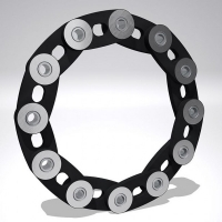 SGF Laschenringkupplung Laschenkupplung Gelenkscheibe Teilkreis 386,4 mm